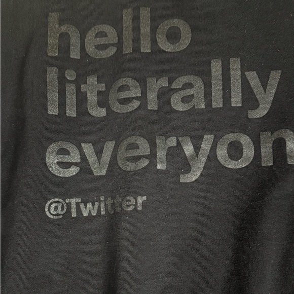 Twitter Sweater Women L Black Pullover Long Sleeve Crew Neck Comfort SweatShirt - Picture 3 of 7